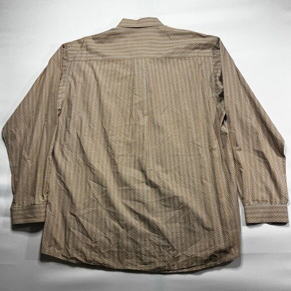 Cinch Men's Long Sleeve Brown Geo Print Western Button Up Shirt - Size XL - Picture 3 of 5